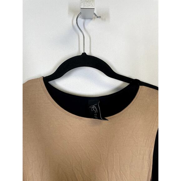 ZERO + MARIA CORNEJO Colorblock Jersey Dress In Sand/ Black Size XS $575 - Picture 3 of 11
